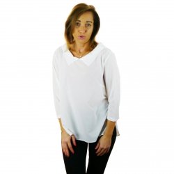 Bluzka z kołnierzykiem i kokardą, rękaw 3/4, r. 50