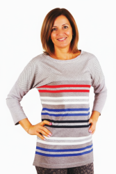 Bluzka w paski, rękaw 3/4, Kreator Studio Mody, r. 46