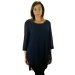 Tunika szyfonowa rękaw 3/4 z dłuższym tyłem r. 46