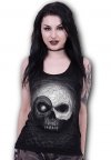 Yin Yang Skulls - Ladies Razor Top Spiral