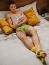 Party Sloth - Mens Fitted Trunks - Good Mood