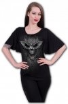 Bat Skull - Ladies Bat Top Spiral