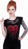 Bleeding Heart - Lace Sleeve Top Spiral