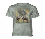 Mother's Watchful Gaze Elephants  - The Mountain Junior