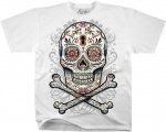 Floral Skull - Liquid Blue