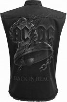 AC/DC Back in Black Torn - Sleeveless Denim Spiral