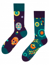 Lebky a květiny - Ponožky Good Mood