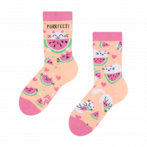 Watermelon Cat - Junior Socks - Good Mood