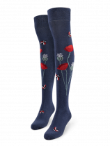 Ladybugs & Poppy Flowers - Knee Socks