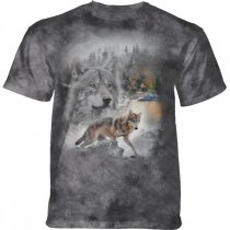 Grey Wolf Collage - The Mountain