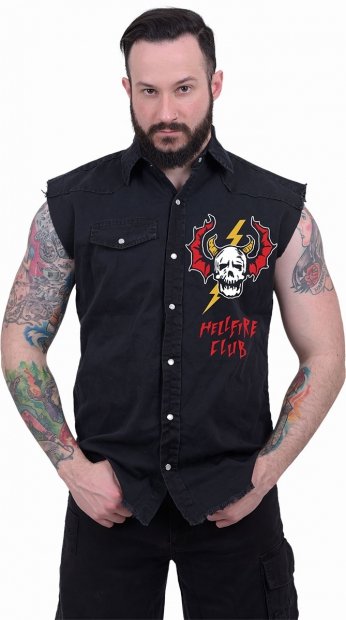 Hell Fire Club - Sleeveless Denim Spiral