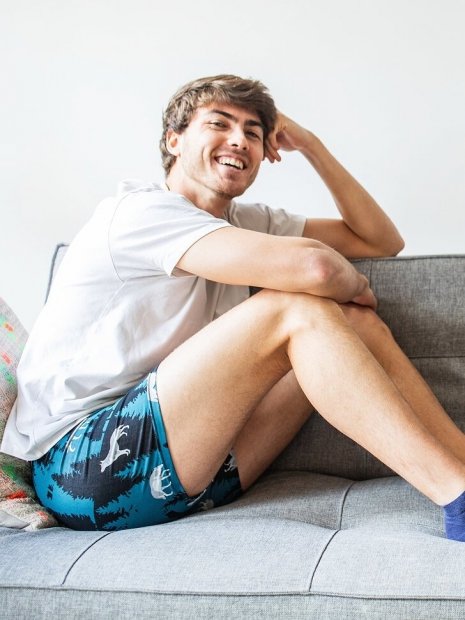 Moon Wolf - Mens Fitted Trunks - Good Mood