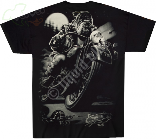 Cats Suck Biker - Liquid Blue