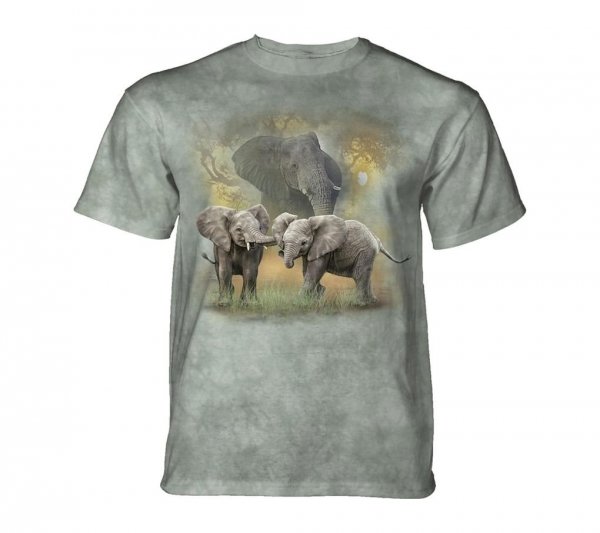 Mother's Watchful Gaze Elephants  - The Mountain Junior