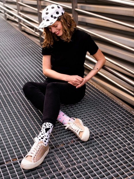 Pink Dalmatians - Socks Good Mood