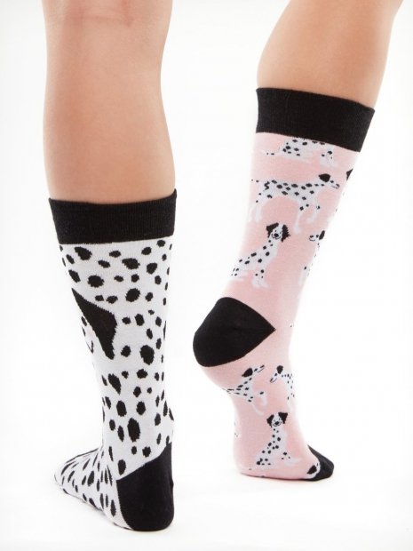 Pink Dalmatians - Socks Good Mood