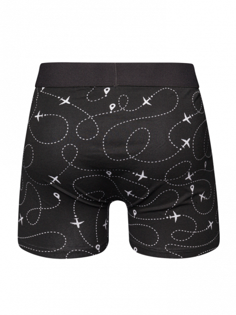 Plane Route - Mens Fitted Trunks - Good Mood