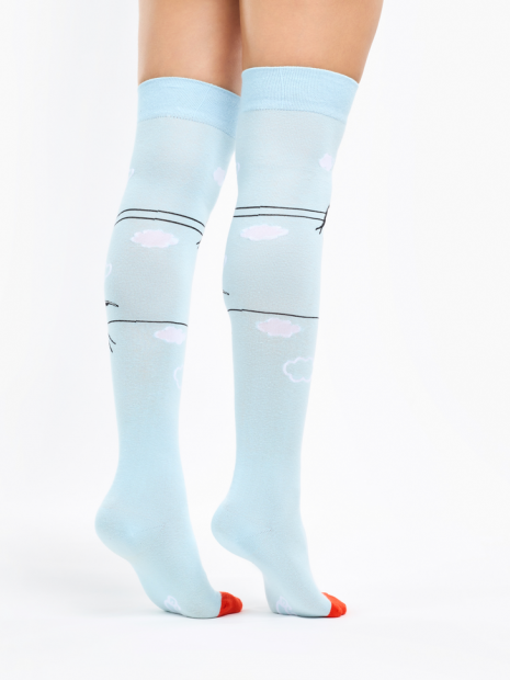 Swallow Birds- Knee Socks Good Mood