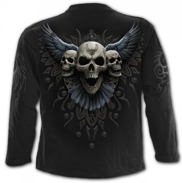 Raven Skull - Longsleeve Spiral