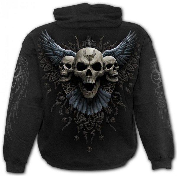 Raven Skull - Mikina -Spiral