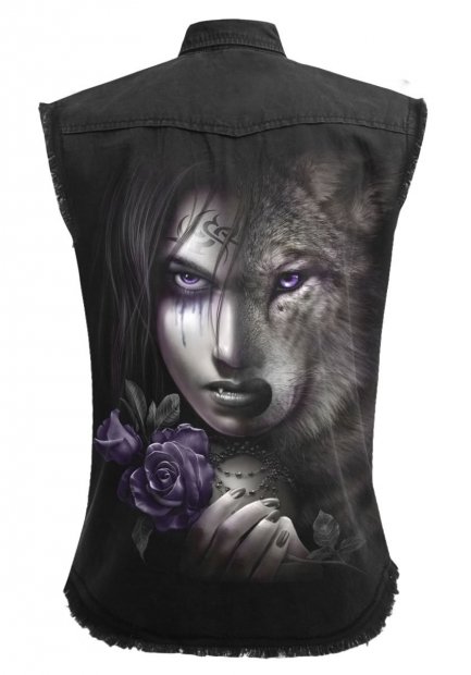 Wolf Soul - Tílka Denim Spiral