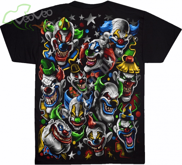 Colored Clowns Black - Liquid Blue