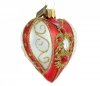 serce czerwone na choinkę / Herz 5cm - Halskette auf Rot