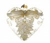 Weihnachtsschmuck Herz 12cm – Goldene Flügel