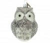 figurka na choinkę sowa / Schnee-Eule - 10cm / Snow Owl - 10cm