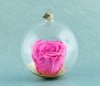 różowa róża bombka szklana