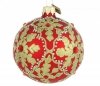 bombka świąteczna złoty wzór / rote handverzierte Weihnachtskugel / red handmade baubles