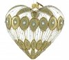 złote serce bombka szklana / Glaskugeln große Herzen / Big heart glass bauble