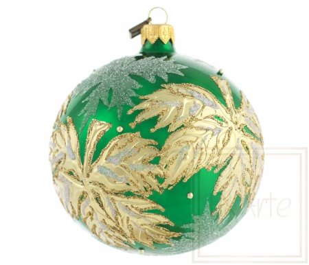 Weihnachtsbaumschmuck Kugel 10cm - Blattgold