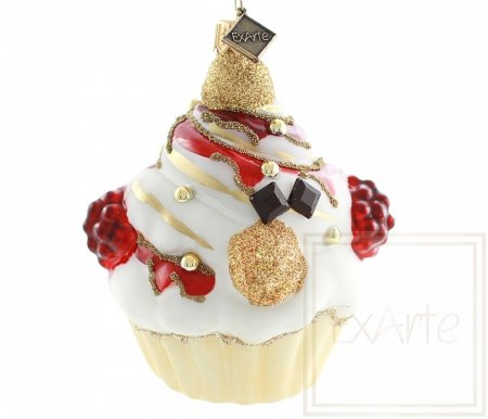 Weihnachtsbaumschmuck Cupcake 9 cm – Biskuit-Paradies
