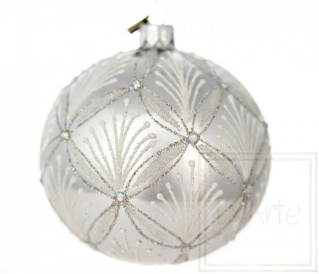 Christmas glass ball 10 cm - Frosty morning