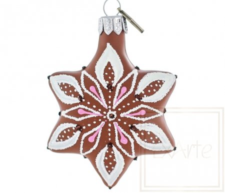 Christmas ornament star  – 5 cm - Gingerbread Star