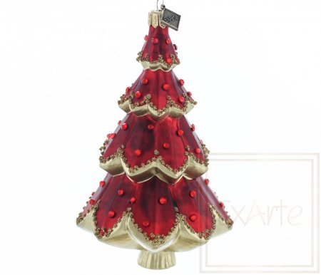 Christmas bauble christmas tree 15cm - Red queen