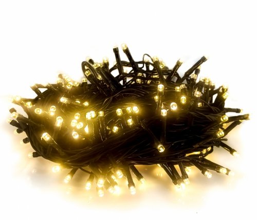 Weihnachtsbaumbeleuchtung – Sparkle Light LED mit hoher LED-Dichte – 16 m Länge, warmweißes Licht, Set mit Modulator
