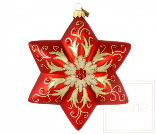 Christmas ornament Star 12cm - Scarlet