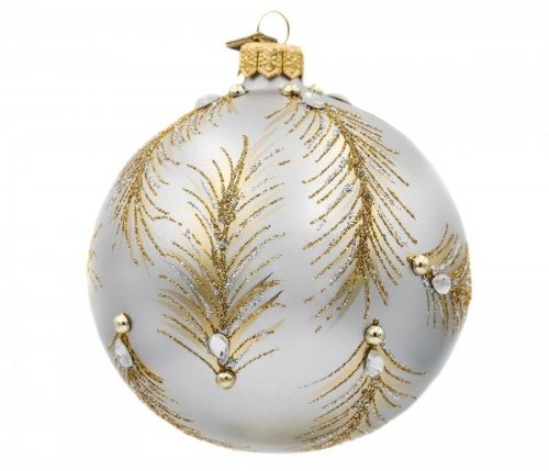 Christmas ornament Ball 10 cm – Golden yew