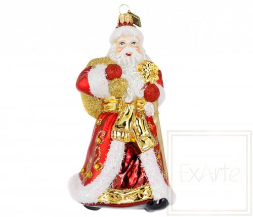 Christmas ornament Santa 15cm - In adorned robes