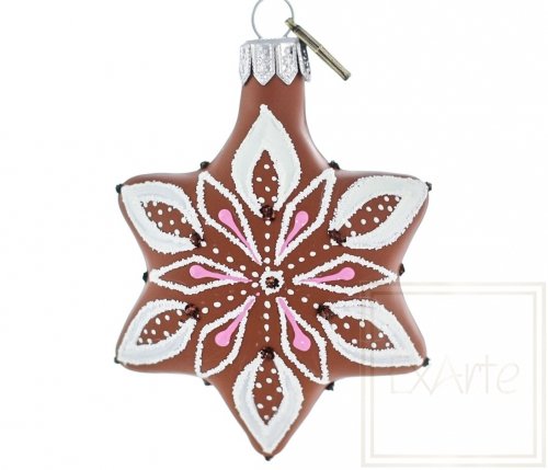 Christmas ornament star  – 5 cm - Gingerbread Star