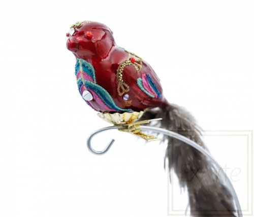 Szklana bombka Ptak królewski - 11cm