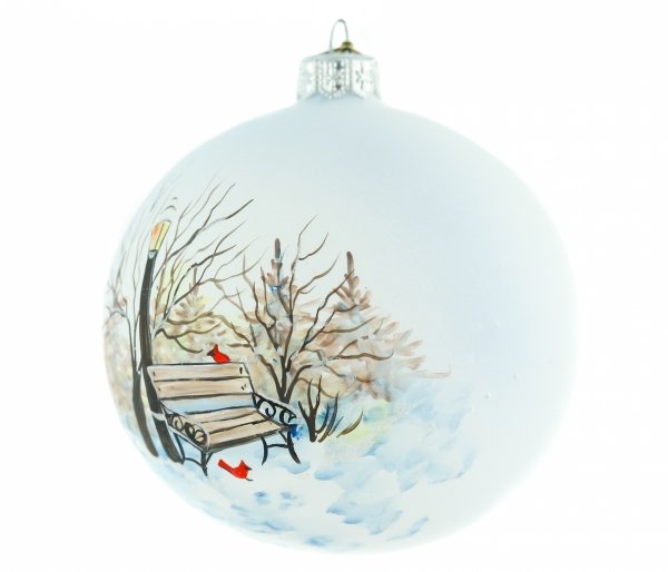 Glaskugel  Kugel 10cm - Bank