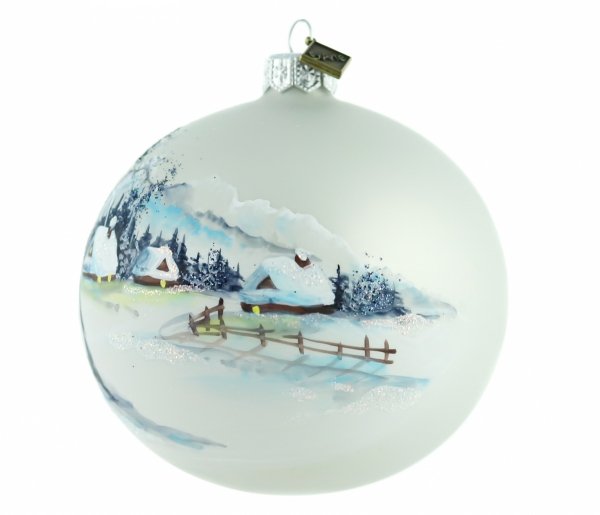 Glaskugel  Kugel 10 - Winter-Nostalgie