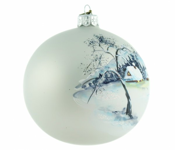 Glaskugel  Kugel 10 - Winter-Nostalgie