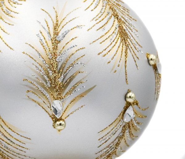 Weihnachtsschmuck Kugel 10 cm – Goldene Eibe