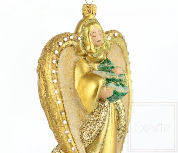 złoty anioł na choinkę