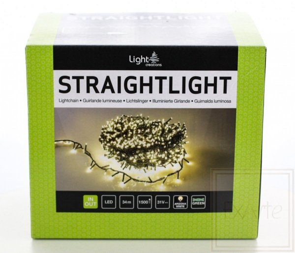 Straightlight Christmas lights with high density of bulbs - length 34m, Arizona white light
