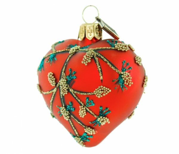 Heart shaped bauble 5 cm – Forest Mood